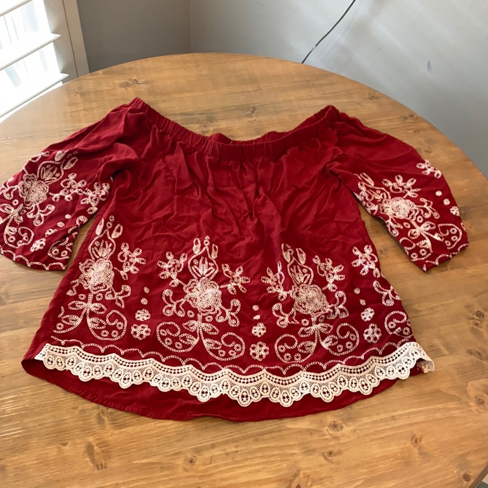 Off the shoulder shirt